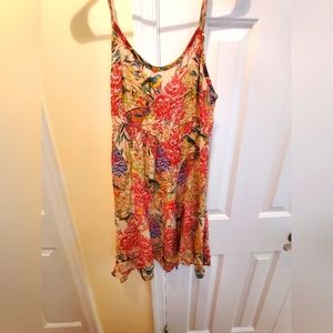 Tropical bird flowy top